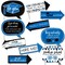 Big Dot of Happiness Funny Blue Graduation Party Photo Booth Props Kit - 10 Piece